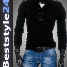 MW 1132 SCHWARZ - NEU! HERREN SWEATSHIRT PULLOVER TOP DESIGN GR. M L XL 2X