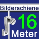 16 Meter Komplett-SET Bilderschiene - Galerieschiene