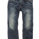 Dunkelblaue s.oliver Jeans mit Dirty Waschung im 5-Pocket-Stil in großen Größen bis W48