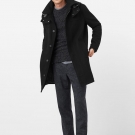 Kapuzenmantel aus Woll-Mix