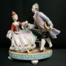 Porzellan Figur Herr bittet zum Tanz aus der Barocken Zeit ? Manufaktur  ?