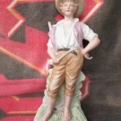 --Sehr schöne alte Porzellanfigur-Biskuit-Bisquit--Heubach Thüringen-Wanderer