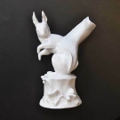 Antikes Art déco Meissen Eichhörnchen Porzellan 3. Wahl 14 cm 