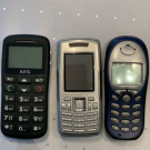 3 alte Handys Siemens C 45, Siemens S 75 und AEG retro für Sammler
