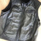 Lederweste Bikerweste Gipsy 4XL dunkelgrau