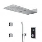 Steinberg Sensual Rain "iFlow" Duschsystem, mit Sensual Rain "Wall Rain" Kopfbrause, eckig