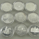 Konvolut 9 Silbermünzen Frankreich 1992-1996 Francs Fundgrube T5579