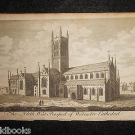 The North West Prospect of Worcester Cathedral c1750, Original Antique Engraving