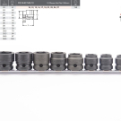 Koken 1/2" Impact Steckschlüssel-Satz dünnwandig 10tlg. extra kurz 