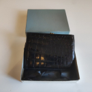 Herren Geldbörse Krokodil schwarz